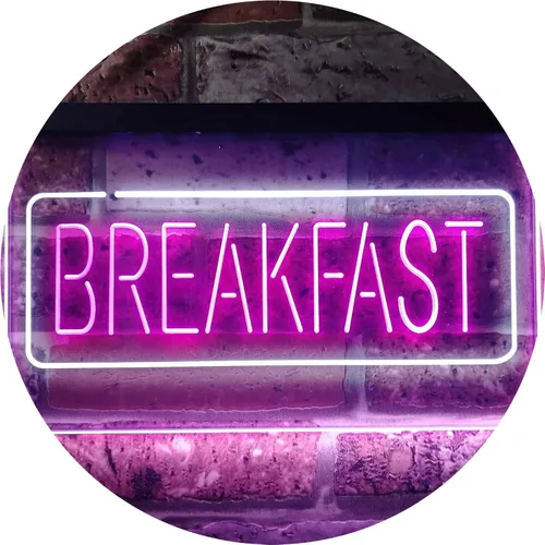 Vista 9 de ADVPRO All Day Breakfast Café - Letrero de neón LED de doble color, azul y rojo, 16 x 12 pulgadas, st6s43-i2862-br azul y Red