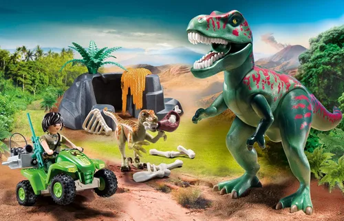Vista 2 de Playmobil Explorer Quad con T-Rex