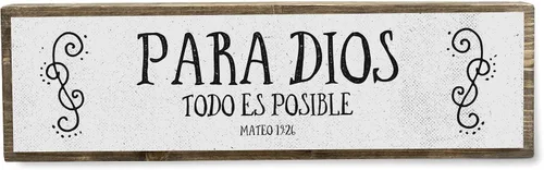 Vista 14 de Estad Quietos Y Conoced Que Yo Soy Dios – Versículo de la Biblia en Español – mensajes cristianos para decorar - Letrero de metal y madera