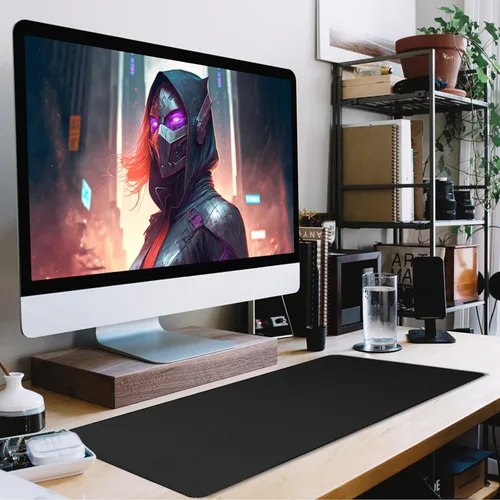 Vista 7 de Alfombrilla de mouse grande para juegos con bordes cosidos extendidos, (31.5 x 15.7 pulgadas), base de goma natural antideslizante duradera