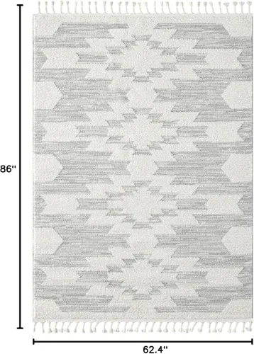 Vista 2 de LUXE WEAVERS Alfombra geométrica South Western gris 5x7
