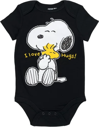 Vista 3 de PEANUTS Snoopy Charlie Brown - Paquete de 5 mamelucos para bebé recién nacido a bebé