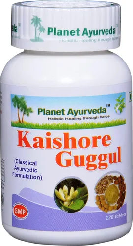 Vista 2 de Planet Ayurveda Kaishore Guggul - Tabletas de hierbas, 100% naturales - 2 botellas (cada botella contiene 120 tabletas)