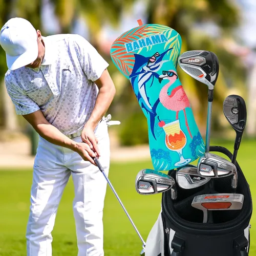 Vista 6 de Big Crazy Golf Headcovers - Funny Golf Club Covers - Driver Headcover with Tour Grade PU Leather - Golf Driver Headcover, Waterproof Golf Head