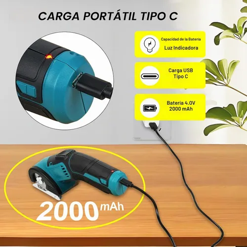 Vista 6 de ANLULOAD Tijeras eléctricas inalámbricas, cortador rotativo