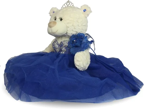 Vista 9 de Centro de mesa grande de 20.0 in de oso de peluche de quinceañera, vestido elegante, regalo de recuerdo de gran tamaño para 15 años, decoración
