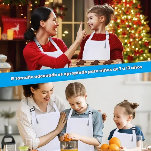 Vista 6 de Handepo 30 piezas de delantales para niños con pintura ajustable