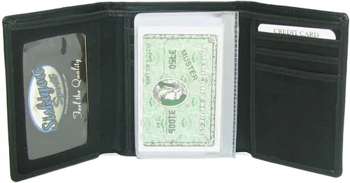 Vista 2 de Siskiyou Sports NFL unisex Leather Tri-fold Wallet