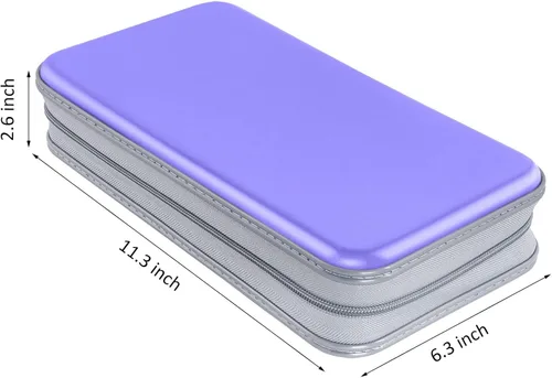 Vista 6 de Siveit - Estuche para CD/DVD con capacidad para 80, soporte de discos de plástico duro, carpeta de almacenamiento para CD DVD, para coche, hogar