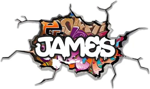Vista 17 de Calcomanía de pared personalizada con nombre de graffiti 3D, calcomanía decorativa de vinilo artística personalizada, extraíble, despegar y pegar