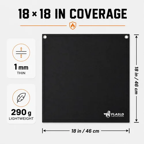 Vista 5 de FLASLD Protector de llama magnético para soldar y soldar con autógena, escudo térmico de alta temperatura de 18 x 18 pulgadas, alfombrilla