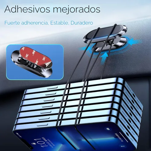 Vista 4 de 【Paquete de 2】 Soporte magnético de teléfono para el tablero del automóvil 【Imán fuerte】 Soporte magnético para teléfono del coche 【4 placas】