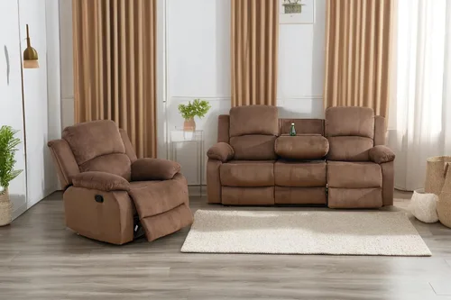 Vista 73 de A Ainehome Juego de Muebles de Sala de Estar de Cuero Reclinable Juego de Sofá Sillón Loveseat Juego de Muebles Sofá para Sala de Estar/Espacio