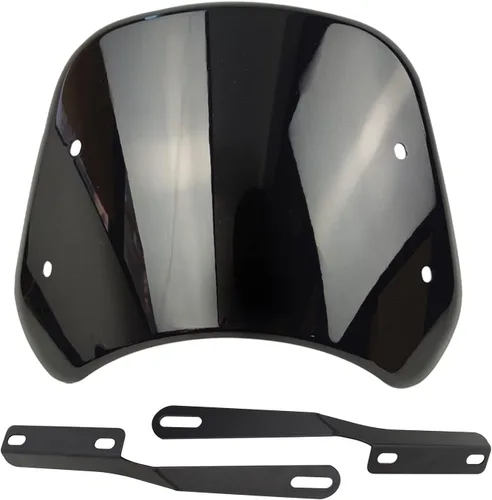Vista 7 de Parabrisas Universal para Motocicleta Deflector de Viento Parabrisas Pantalla Frontal con Soporte para Motocicleta Faro LED de 5"-7" Pantalla