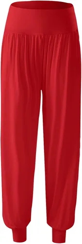 Vista 5 de Mnyycxen Pantalones deportivos para mujer, pantalones casuales sueltos de baile, mallas elásticas de cintura alta, pantalones de pies agrupados