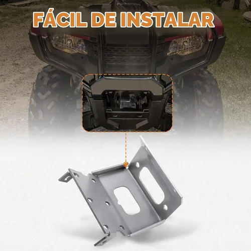 Vista 4 de maXpeedingrods - Placa de montaje de cabrestante para Foreman Rubicon Rancher 2014-2026