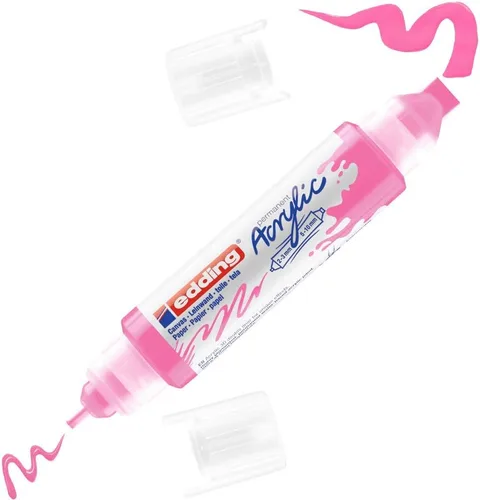 Vista 13 de edding 5400 - Revestimiento doble acrílico 3D - Rosa - 1 tubo de color acrílico - 2 boquillas 2-0.138-0.394 in - Pinturas acrílicas para lienzo