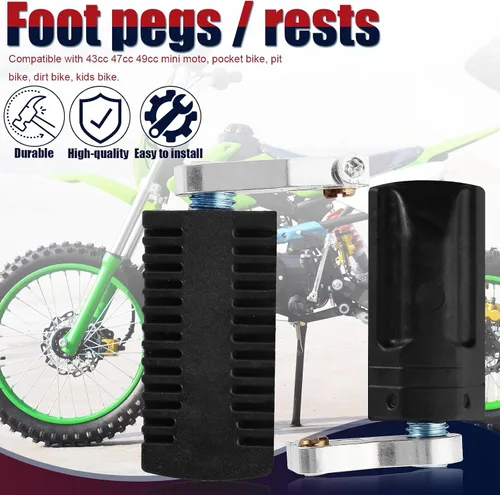 Vista 4 de Estriberas de descanso para 43 cc, 47 cc, 49 cc, Pocket Pit Dirt Bike Mini Moto Quad ATV Kids Minimoto