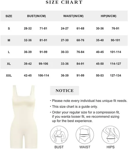 Vista 5 de Popilush Long Sleeve Jumpsuit for Women Built-In Bra Seamless Ribbed Square Neck Full Length Bodycon Romper Jumpsuits