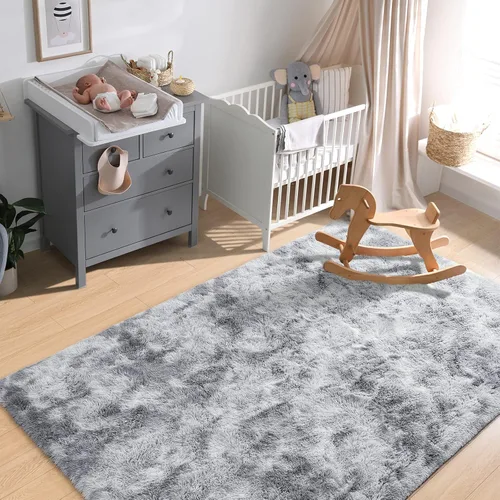 Vista 249 de Softlife Alfombra naranja para dormitorio, alfombra de felpa esponjosa para sala de estar para niñas, alfombra lanuda para niños, alfombra suave