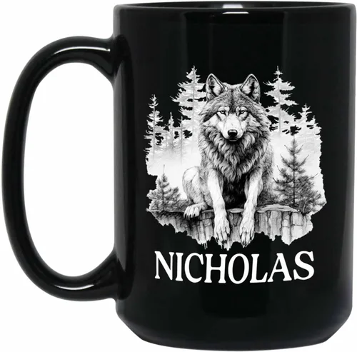 Vista 14 de Taza de café negra con diseño de oso de lápiz personalizada, regalo para los amantes de los osos, mamá y papá, taza de café de oso con dibujos