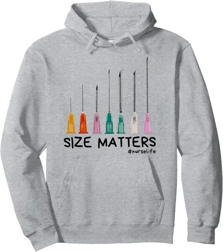 Vista 3 de Needle Size Matters Sudadera con capucha divertida de enfermería CNA Nurse Life, Negro