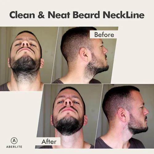 Vista 5 de Aberlite FlexShaper 2.0 - Moldeador de barba para hombres - Guía de cuello flexible y sin manos - Herramienta de recorte de barba - Kit