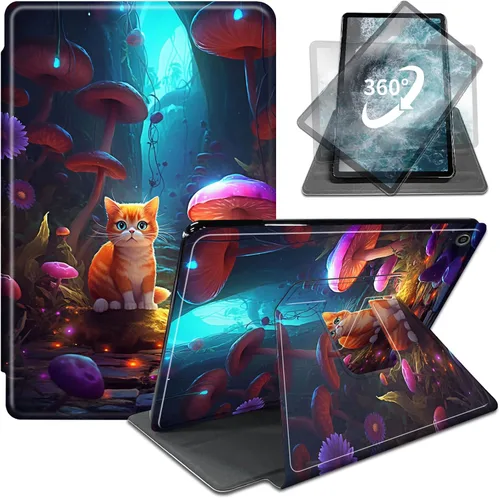 Vista 16 de Funda para iPad de 10.2 / iPad de 9ª generación 2021/iPad de 8ª generación 2020/iPad de 7ª generación 2019, rotación de 360 grados + encendido