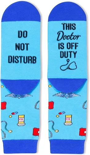 Vista 4 de Zmart Unisex Funny Socks Breast Cancer Doctor Nurse Socks, Funny Gifts For Cancer Patients Medical Student Graduation