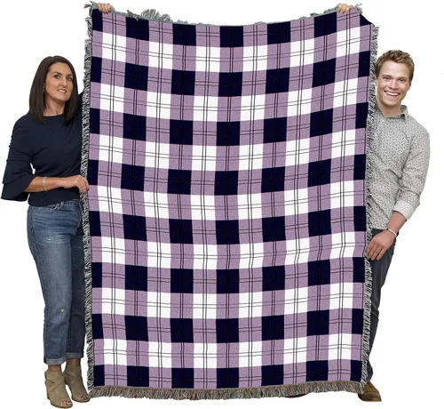 Vista 16 de Pure Country Weavers - Manta a cuadros Black Watch Tartan - Tapicería de regalo tejida con patrones, de algodón - Fabricada en Estados Unidos (72x54)
