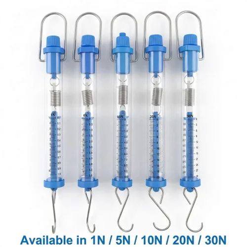 Vista 6 de QWORK Báscula tubular de plástico para resorte, capacidad de 1N, 5N, 10N, 20N, 30N, Calibración de gramos y Newton, capacidad de cero, tubo colgante