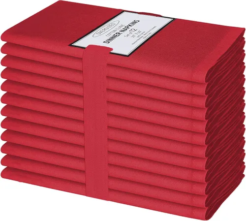 Vista 15 de Cotton Clinic Servilletas de tela 100% algodón extra grandes de 20 x 20 pulgadas, juego de 4 servilletas de mesa suaves y duraderas reutilizables