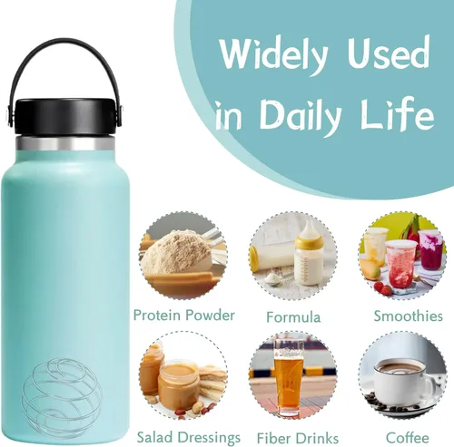 Vista 4 de Bola agitadora de proteínas, bolas de licuadora para botellas de coctelera, acero inoxidable 304