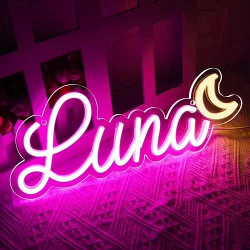 Vista 11 de Letrero de neón con el nombre Brianna para decoración de pared, luz de neón LED con el nombre Brianna para dormitorio de niños, decoración de fiesta