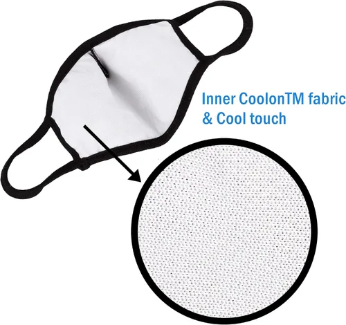 Vista 3 de WITHMOONS Bandana de algodón para la boca, malla fresca, 3 capas, a prueba de polvo, protección UV, puente de nariz, reutilizable, lavable, negro