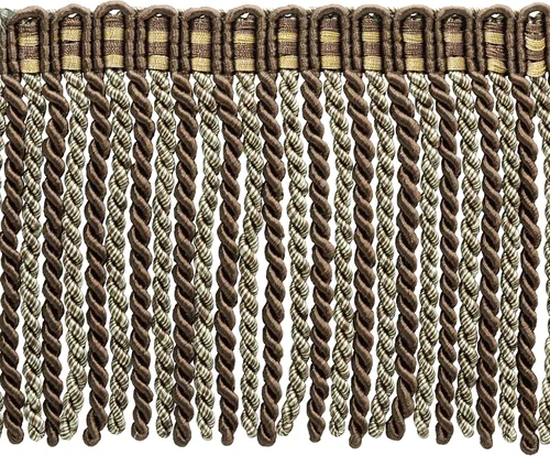 Vista 17 de DÉCOPRO Colección Noblesse de 6 pulgadas de largo con borde de flecos de lingote con cabecera de punto elegante (estilo # DB6), color burdeos