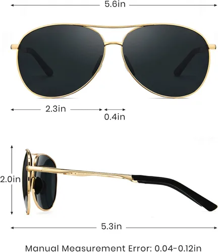 Vista 6 de Cyxus Gafas de sol polarizadas para hombre lentes de espejo clásicos protección UV