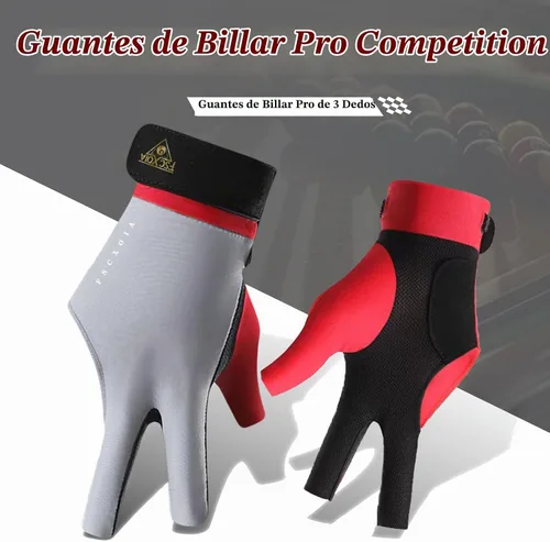 Vista 2 de Guante de billar para mano izquierda, duradero, cómodo, ajuste ajustable, tela transpirable, suave trazo de señal, adecuado para piscina, billar gris