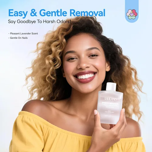 Vista 5 de SAVILAND Removedor de pegamento de uñas para uñas a presión: 1.7 fl oz removedor de pegamento de gel sólido para puntas de uñas, eliminación rápida