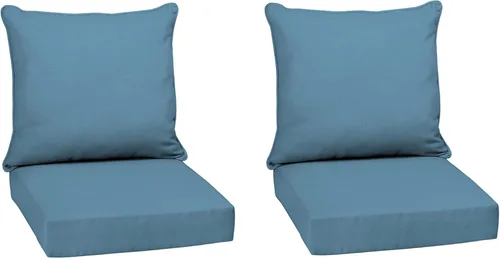 Vista 19 de Arden - Juego de cojines de asiento profundo para exteriores, 22x24, aguamarina
