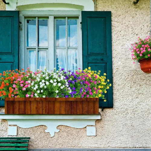 Vista 7 de 16 paquetes de flores artificiales para exteriores, resistentes a los rayos UV, plantas de boj falsas, vegetación sintética para interiores y Mezcla