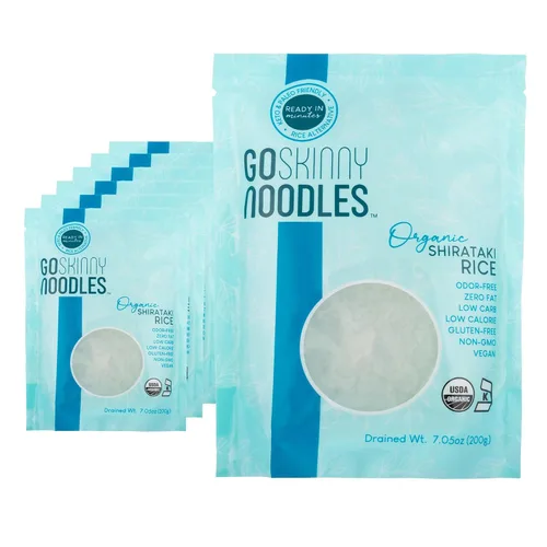 Vista 20 de GoSkinny Noodles Angel Hair (paquete de 6), Shirataki y Konjac orgánico, bajo en carbohidratos, bajo en calorías, sin gluten, vegano, keto, paleo