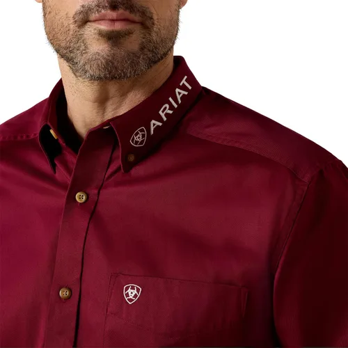 Vista 96 de Ariat Camisa de sarga con logotipo del equipo para hombre