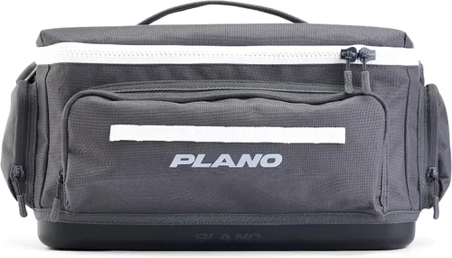 Vista 18 de Plano Bolsa de aparejos de pesca de vanguardia para fines de semana, base impermeable moldeada, almacenamiento espacioso, mangas de herramientas