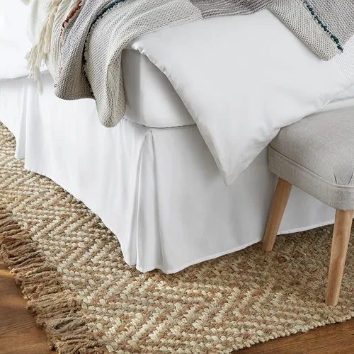 Vista 14 de Amazon Basics Falda de cama plisada ligera, individual, blanco brillante, sólido, (paquete de 8)