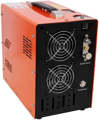 Vista 9 de Compresor de aire PCP, 4500 PSI/30 Mpa compresor portátil de pistola de aire PCP con convertidor de potencia integrado, parada automática