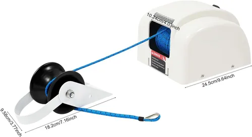 Vista 9 de Anclajes de cabrestante eléctrico de 12 V, kit de molinete de ancla marina de agua salada resistente, cabrestantes de tracción de hasta 45 libras