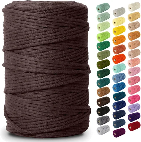 Vista 117 de Nook Theory Hilo de macramé de 3mm 109 yardas - Cuerda de macramé suave de 4mm, 5mm perfecta para nudos - Suministros de macramé para colgadores