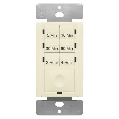 Vista 18 de ENERLITES Interruptor temporizador de cuenta regresiva de 1 hora, 1-5-10-20-30-60 minutos, para ventiladores de baño, calentadores, luces, indicador
