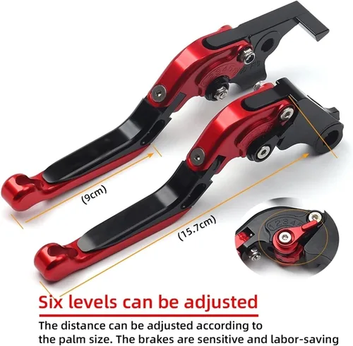Vista 2 de DOUKI Motorcycle Brake Clutch Levers Adjustable Extendable Foldable for Honda MT03 MT-03 2005 2006 CNC Aluminum Accessories Lever (Color : 1)